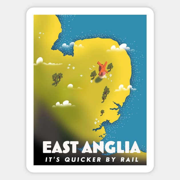 East anglia, It's Quicker by Rail Magnet by nickemporium1